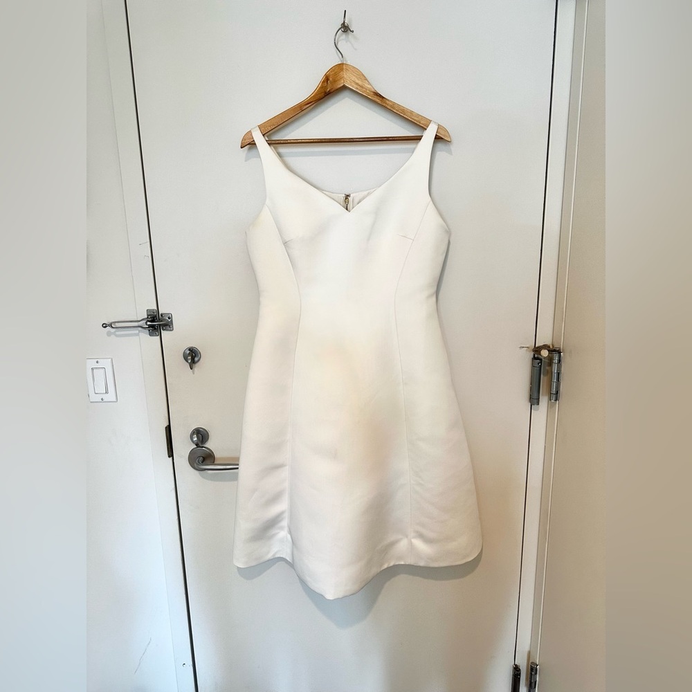 Kate Spade - White Dress with Gold Zipper - Size 12